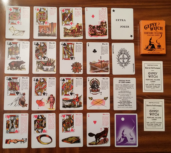 Here's a deck called Gypsy Witch. It is in almost new condition. Complete deck with 2 instruction booklets. It was printed by the USPCC.