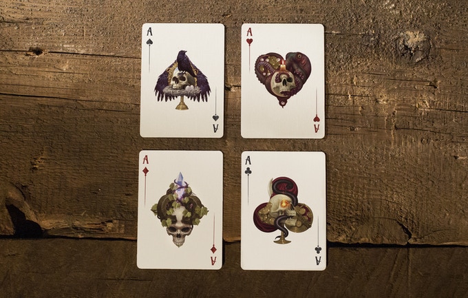 AER Ace of Spades, AQUA Ace of Hearts, TERRA Ace of Diamonds, IGNIS Ace of Clubs