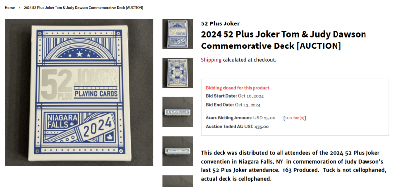 2024 52 Plus Joker Tom & Judy Dawson Commemorative Deck.png