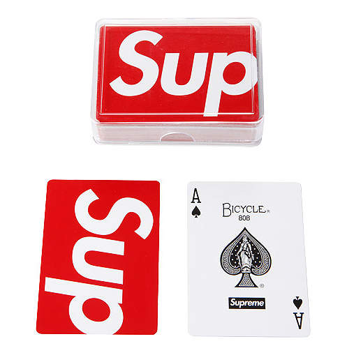 Supreme logo playing cards